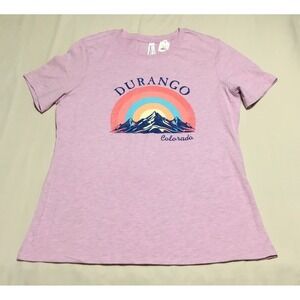 Bella Canvas Womens TShirt Durango Colorado‎ Mountains Rainbow Graphic Tee